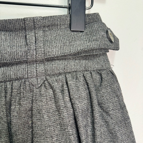 Robert Rodriguez Grey Wool Mini Skirt Attached Belt Size 2 - Picture 6 of 9